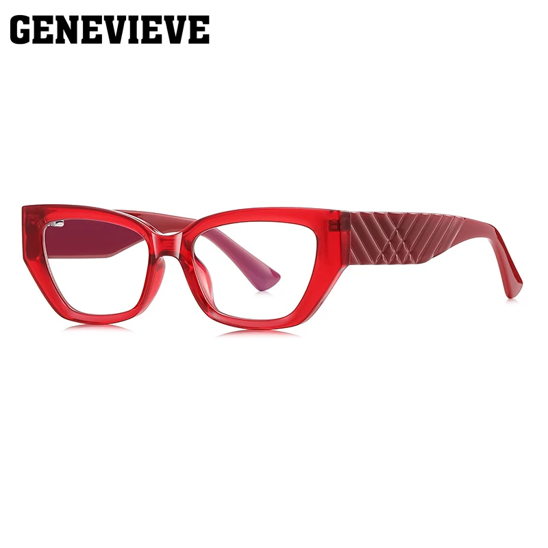 GENEVIEVE Fashion Cat-Eye تصميم فريد من نوعه للنساء نظارات قراءة فوتوكروميك تحجب الضوء الأزرق وصفة طبية مخصصة متاحة #6