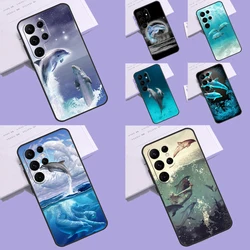 Ocean Dolphin Phone Case For Samsung Galaxy S23 Ultra S21 S22 Plus S20 FE S9 S10 Note 10 20 Ultra Cover