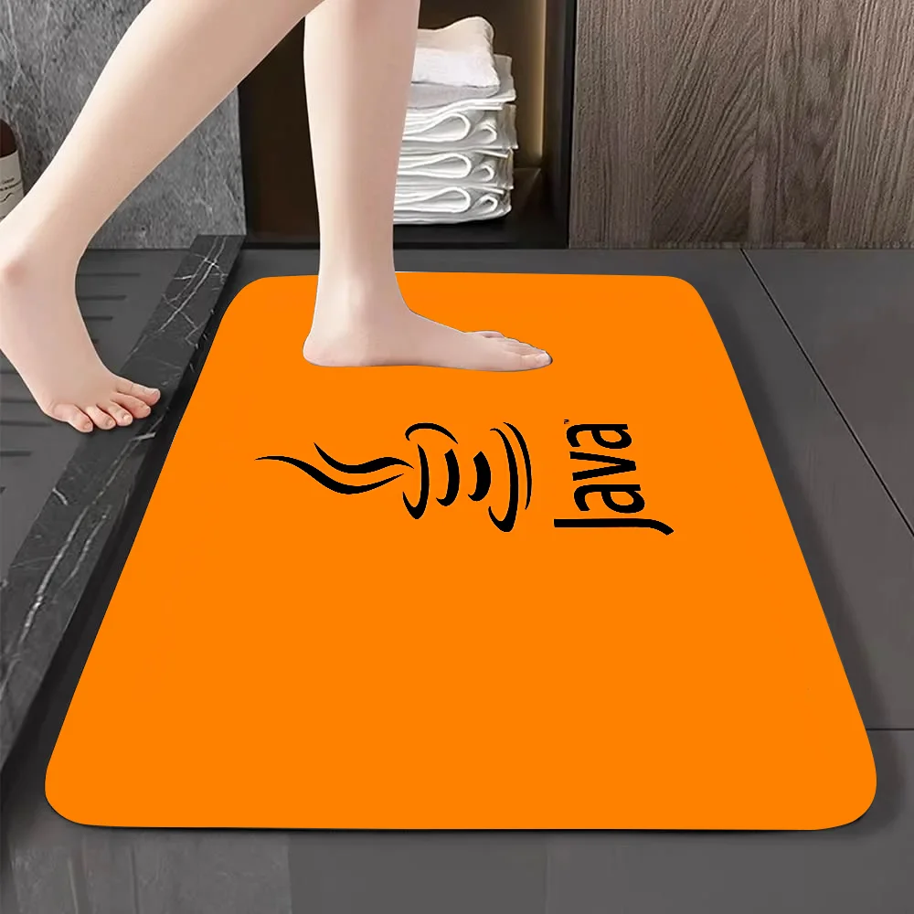 J-JavaS شعار الكلمة حصيرة الرسم المطبوعة الفانيلا ممسحة للحمام المطبخ مدخل السجاد ديكور المنزل