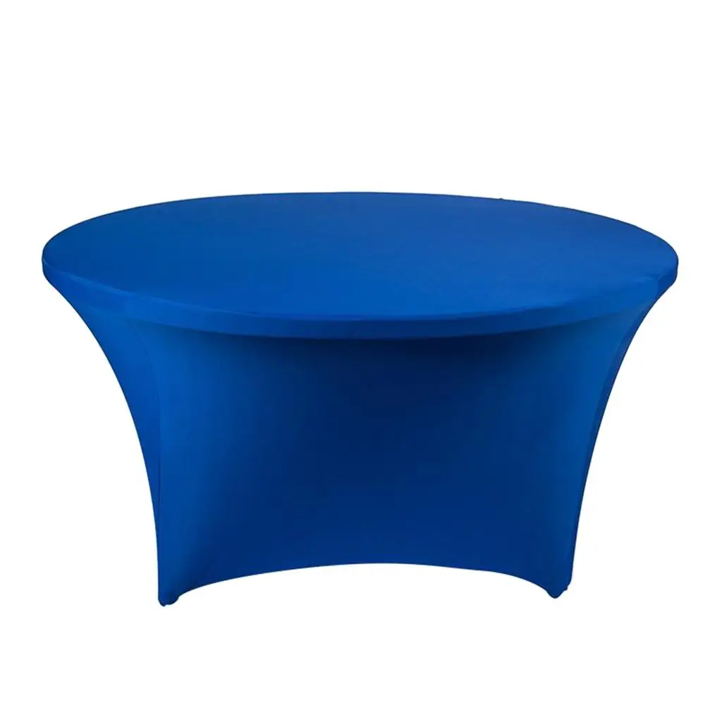 Stretch Tablecloth Round Table Cover Elastic Tablecloth Table Cover Protector Table Cloth Reusable Stretch Polyester