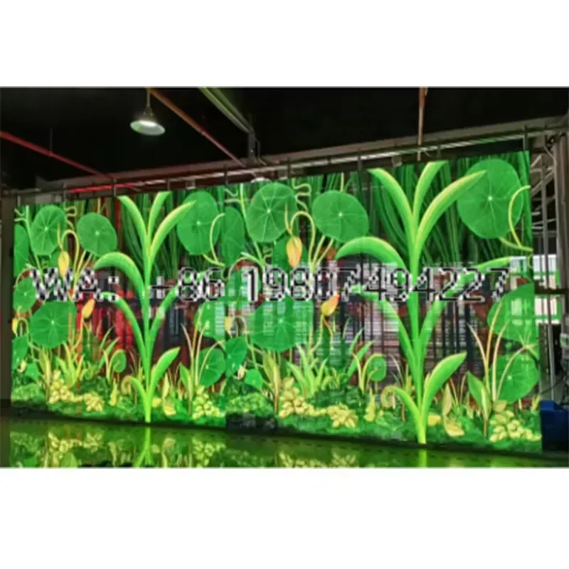 P3.91-7.81 Outdoor Indoor Glass Transparent LED Display Panels Led Strip Screen for Transparent Led Display