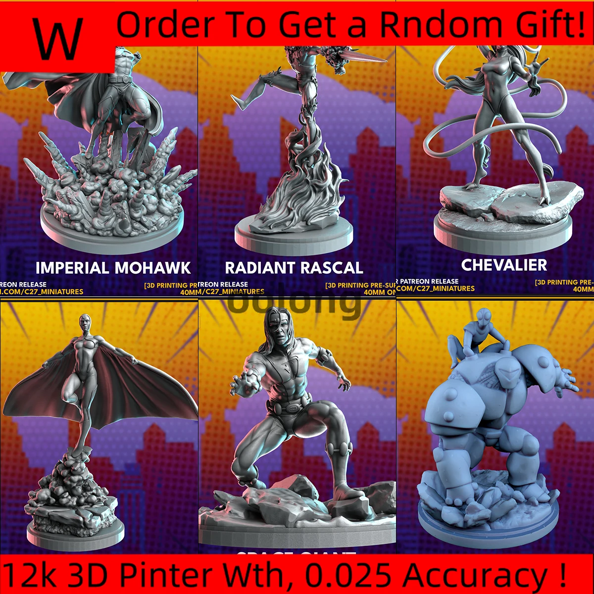 Heroes and Villains Resin Models Unpainted Miniature Models 3d Printed 1