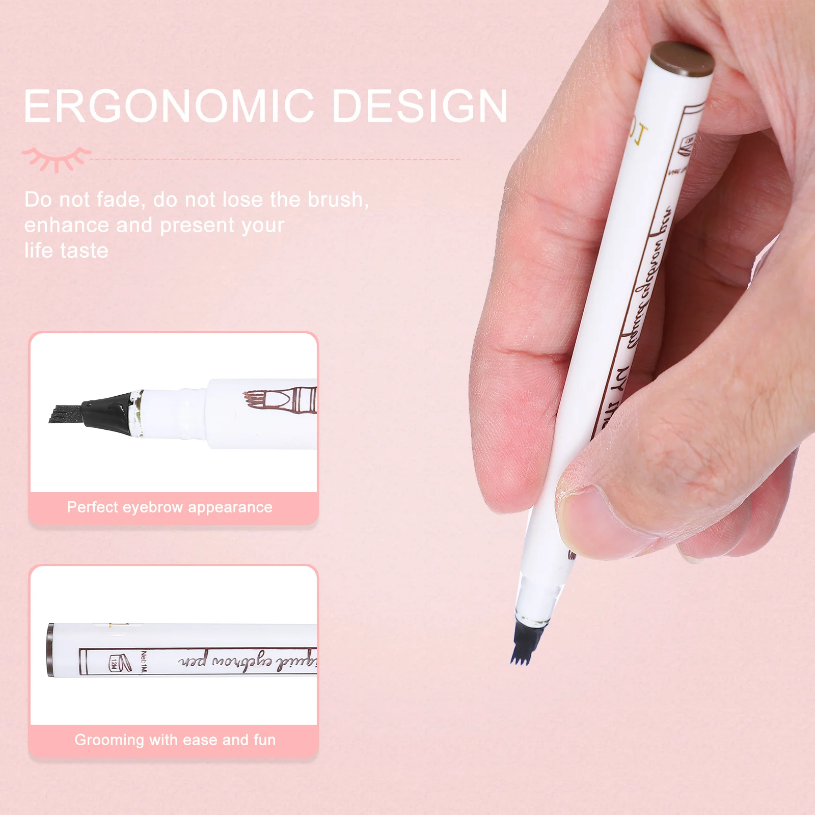 

2Pcs Eyebrow Pencil Waterproof Micro-Fork Tip Natural Drying Long Lasting Eyebrow Pen for Makeup Pencil for Makeup