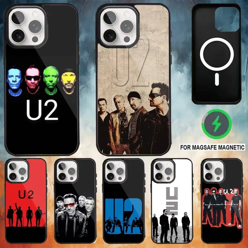 

U-2 band with or without you Phone Case For iPhone 17 16 15 14 13 12 Pro Max Plus for Magsafe Mirror Wireless Magnetic Cover
