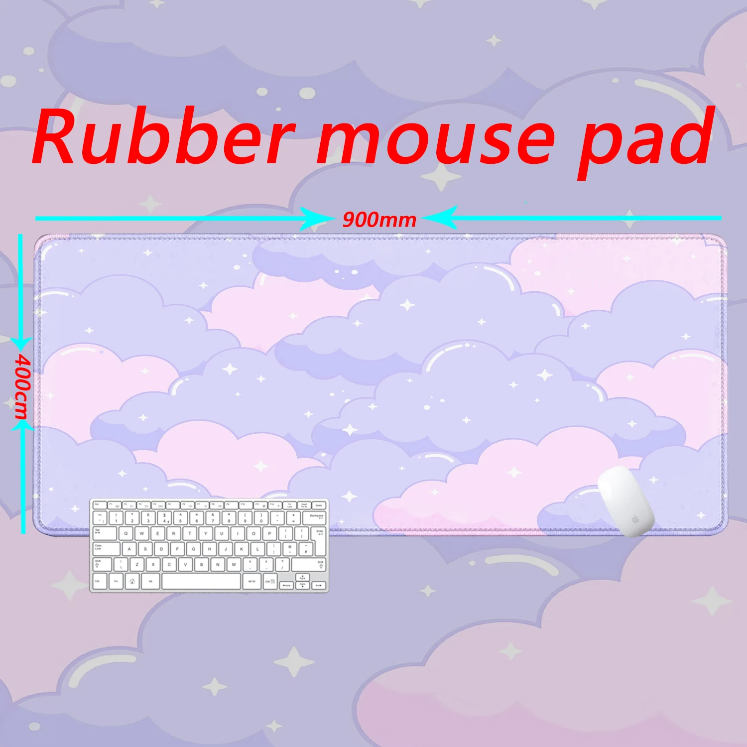 Hot selling item cloud lovely Rubber Gaming Pc Mouse pad Keyboard Large Large size XXL Exquisite lock edgs Accessories Mause Pad