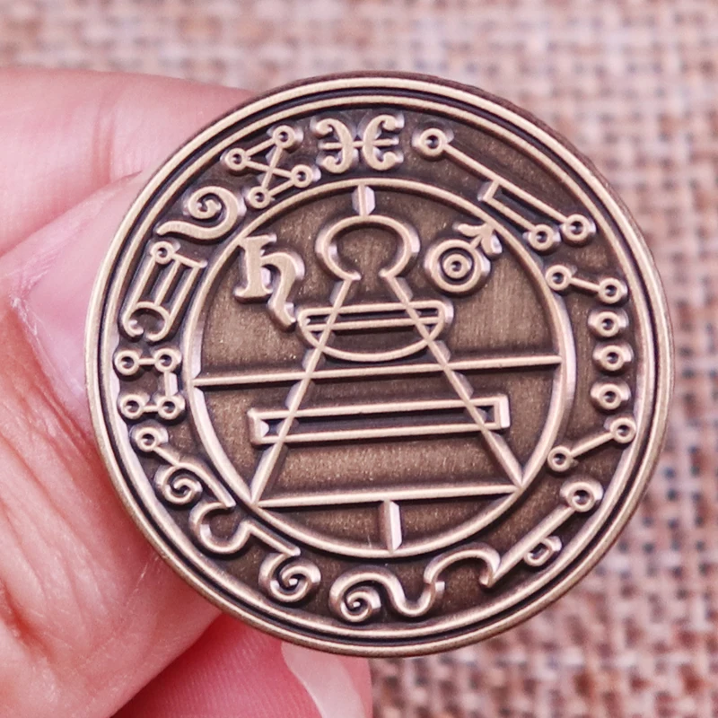 Key of Solomon Enamel Pin Book Badge Bookish Brooch Gift Backpack Decoration Jewelry