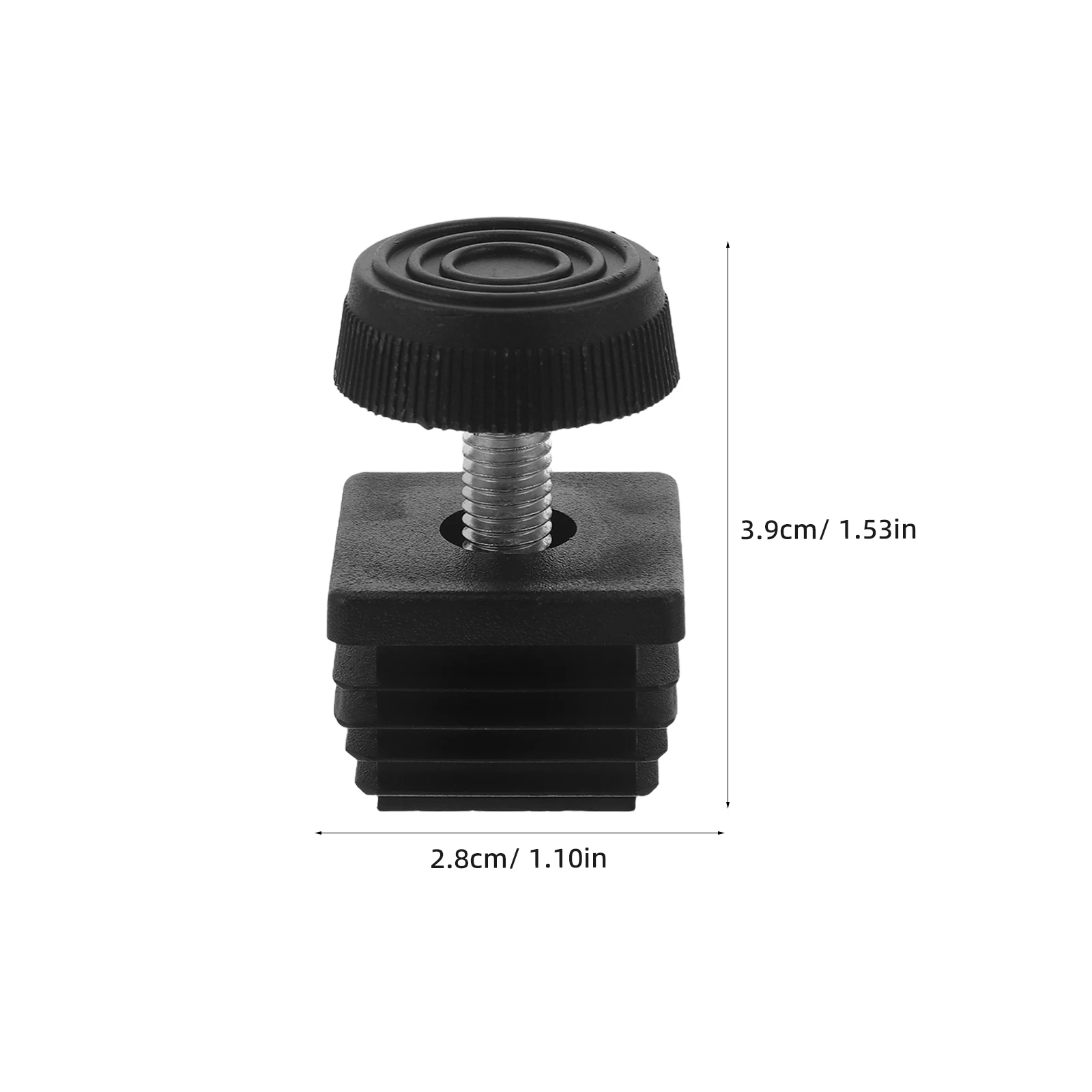 12Pcs Office Chair Foot Plugs Black Adjustable Leveling Feet for Table Desk Stool Legs Tube Insert Furniture Glide