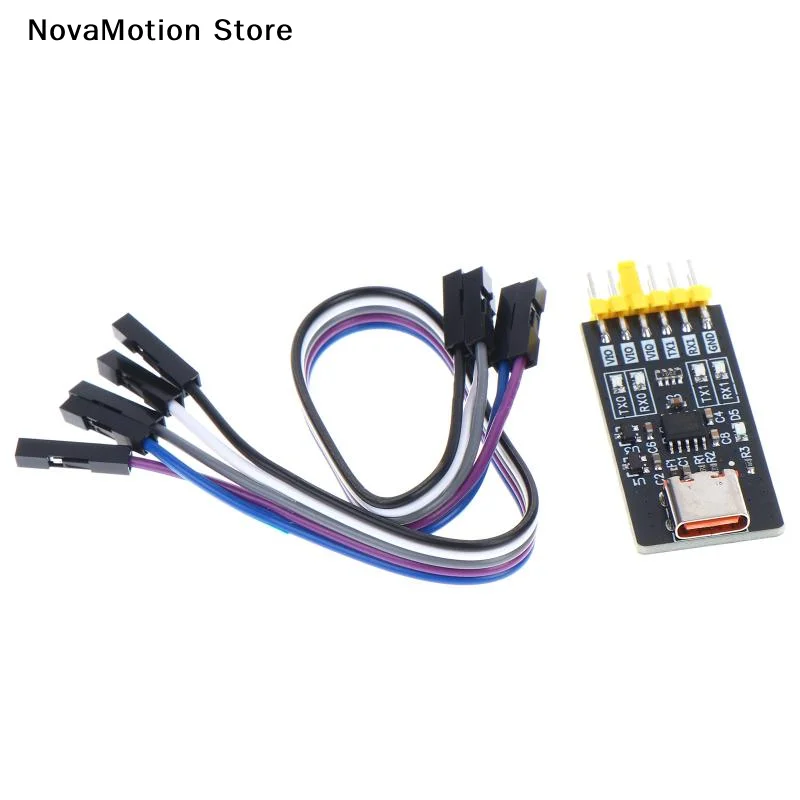 [NM]CH342K Dual Channel USB To TTL Serial Module Type C Interface 3Mbps Multi Level 1.8V 3.3V 5V With TX RX Indicator Light[NM]