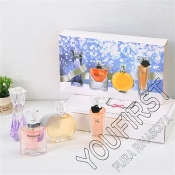 น้ําหอมคุณภาพสูงผู้หญิง 95ml ยี่ห้อน้ําหอมฟีโรโมน De Mujer ของขวัญกล่อง 4 ชิ้นชุดกลิ่นดอกไม้สดธรรมชาติ Parfum Pour femme