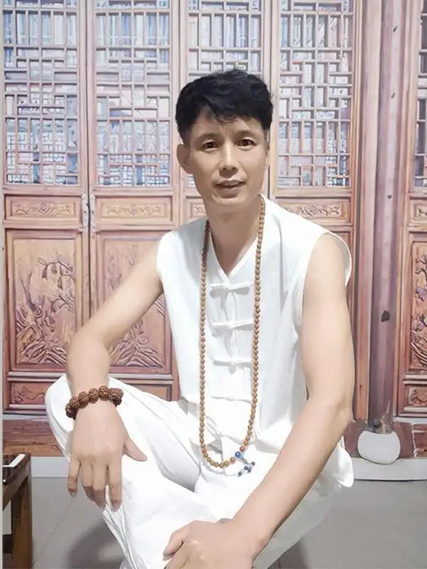 Men's Thin Cotton Linen Vest Button up Traditional Chinese Style Shirtless Tang Suit Backless Han Gua Beijing Shoulder Pad