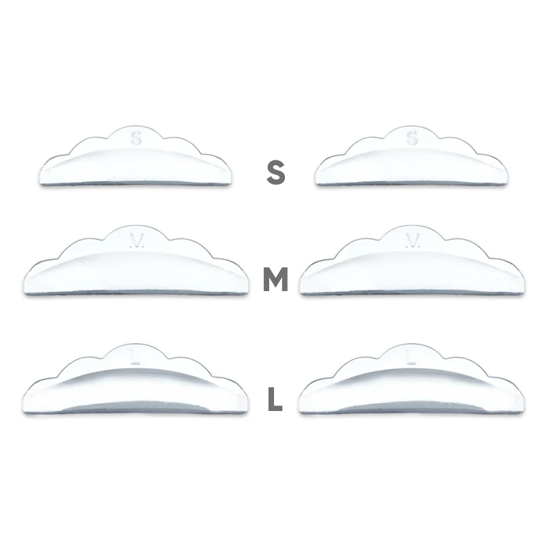 3 Pairs Self-adhesive Eyelash Extension Lifting Perm Silicone Pads Reusable 3D Lash Curling Pads Curler Applicator Makeup Tools