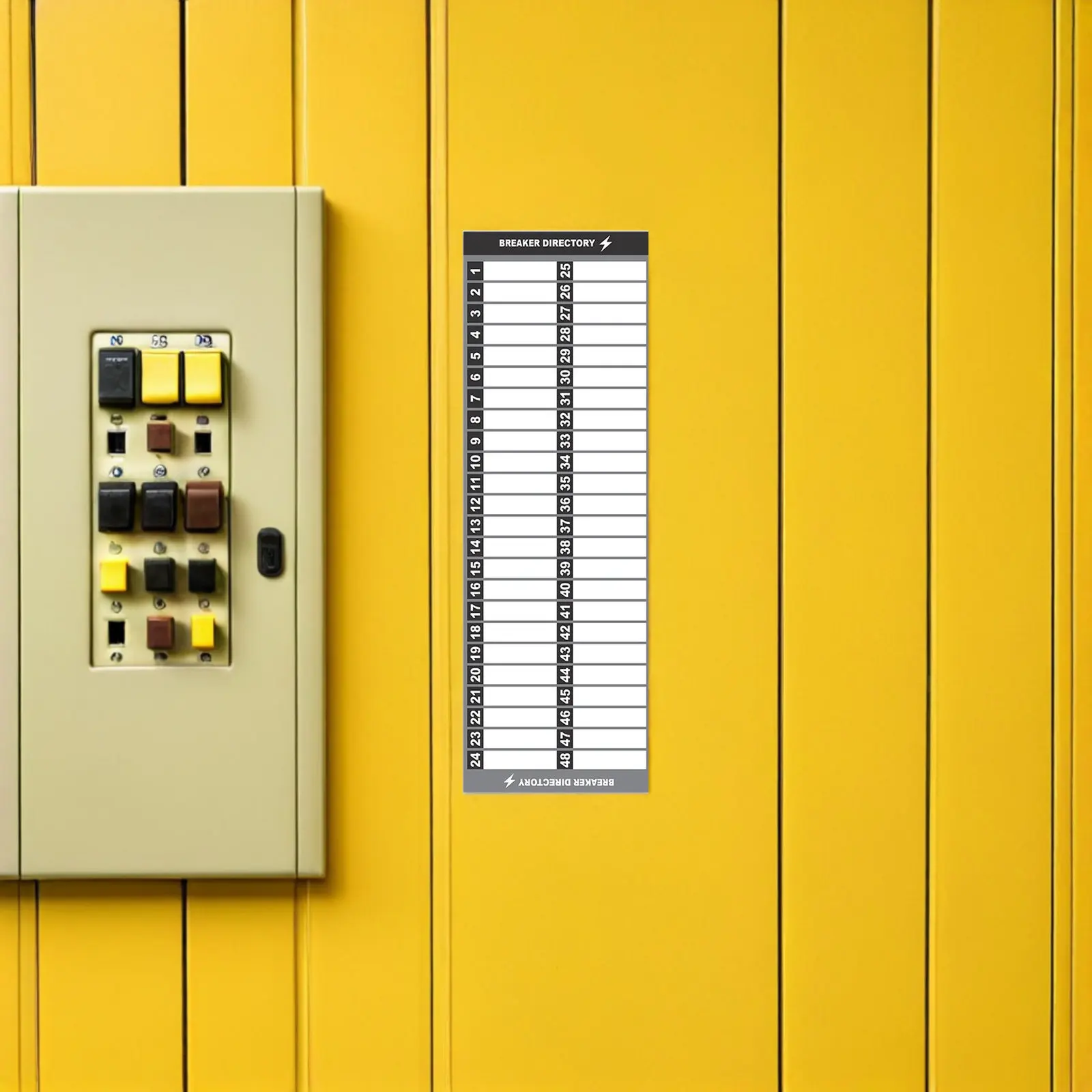 

2Sets Electrical Box Labels Self-Adhesive Waterproof Breaker Panel Stickers Numbered Load Center Circuit Identification Tags