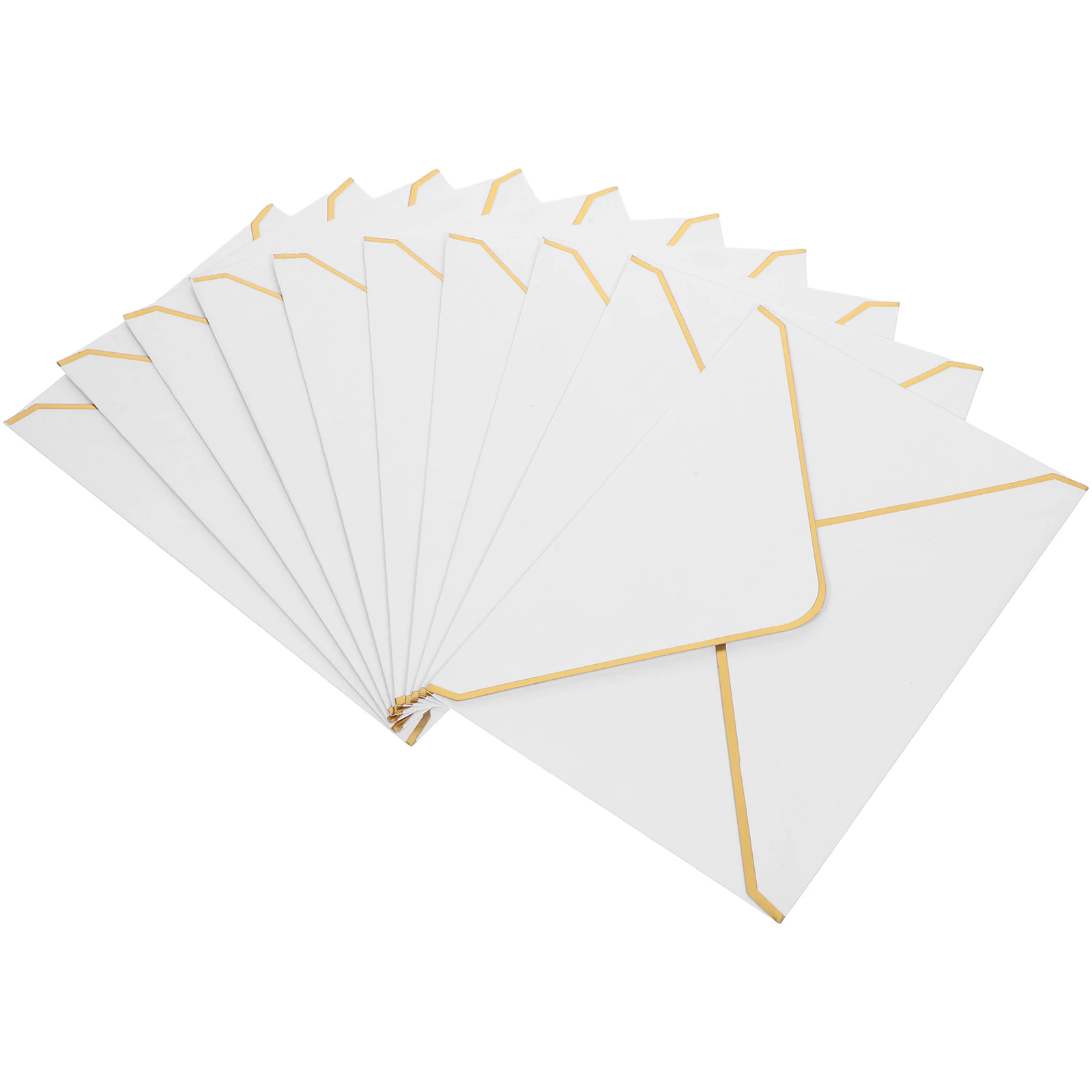 

50Pcs Edge Invitation Envelopes Wedding Card Envelopes Smooth Paper Decorative Party Supplies Blank Envelopes