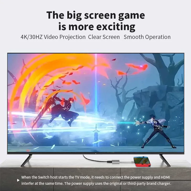 4K HDMI-совместимый адаптер для Nintendo Switch 1080P HD видеоконвертер оригинальная Портативная зарядка док-станция для Switch