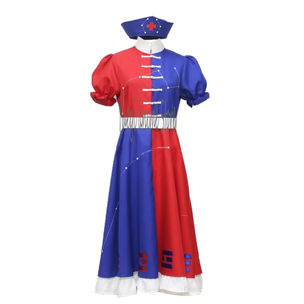 

Anime Touhou Cosplay Yagokoro Eirin Costume Women Dress Full Set Halloween Party Costume-----customized