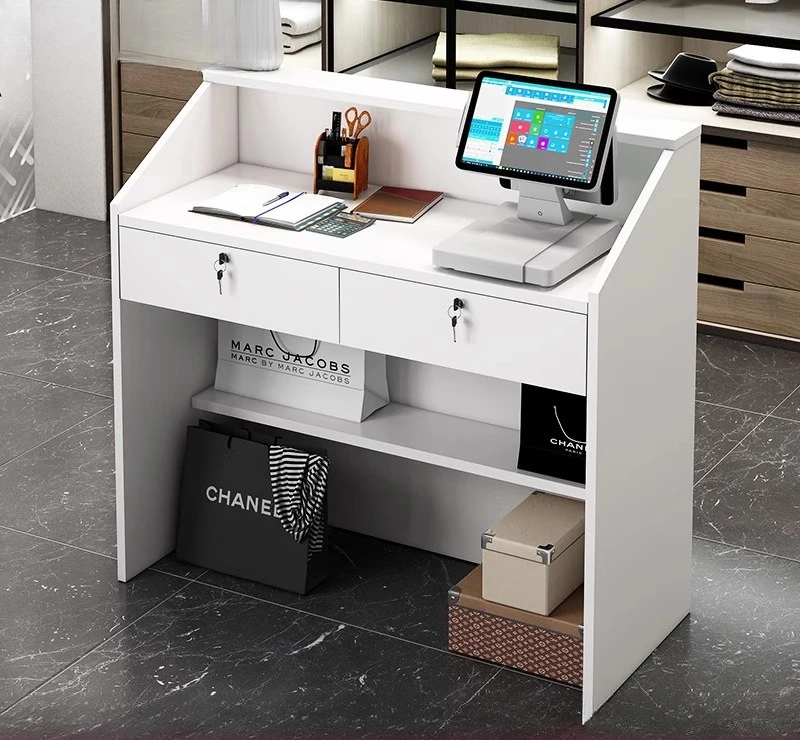 Reception Desks Bar Counter Commercial Clothing Store Cashier Modern Office Furniture Simple Desk Barber Shop Reception Desk