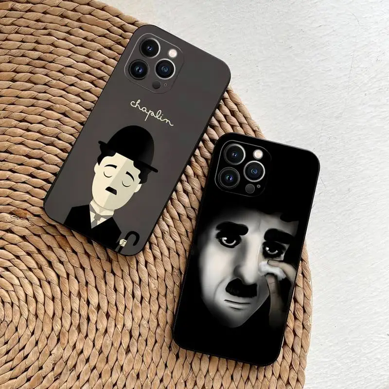 Master Comedy C-chaplin Phone Case For IPhone 13 12 14 11 Pro Max Mini Xs X Xr 7 8 6 6s Plus Se 2020 Black Soft Silicone Cover