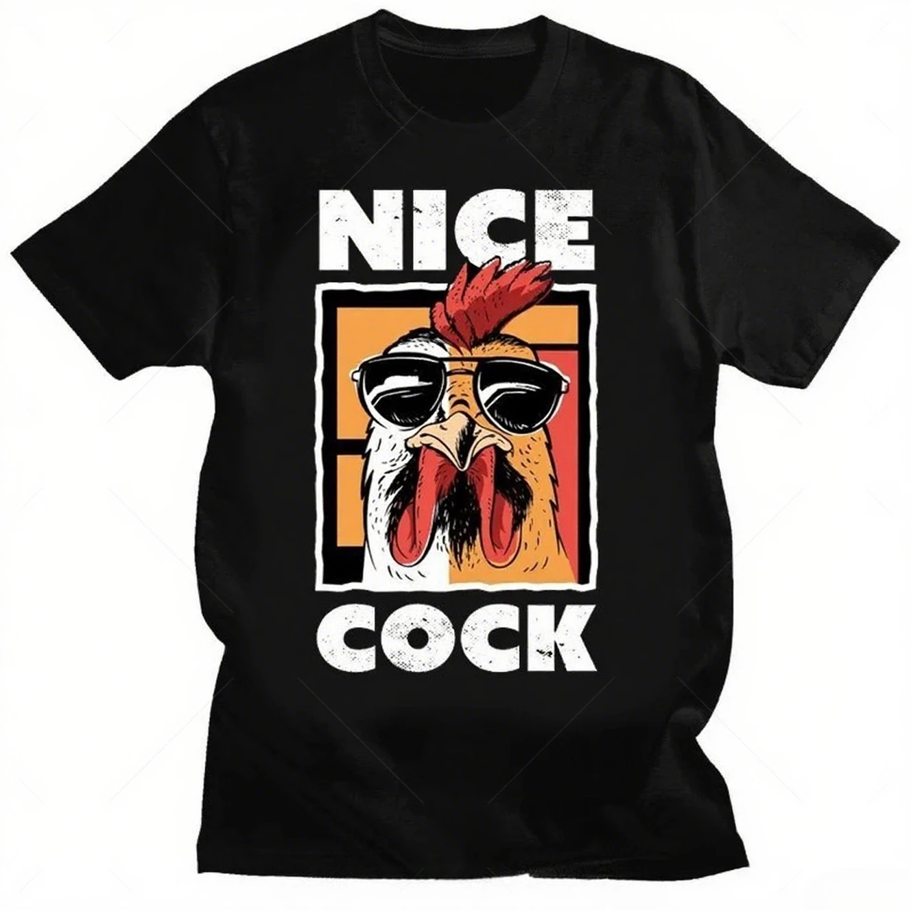 Nice Cock Cool Chicken T-shirt Summer Graphic T Shirt Casual Short Sleeve Men Clothing Tees Tops Summer Streetwear Cotton Tshirt