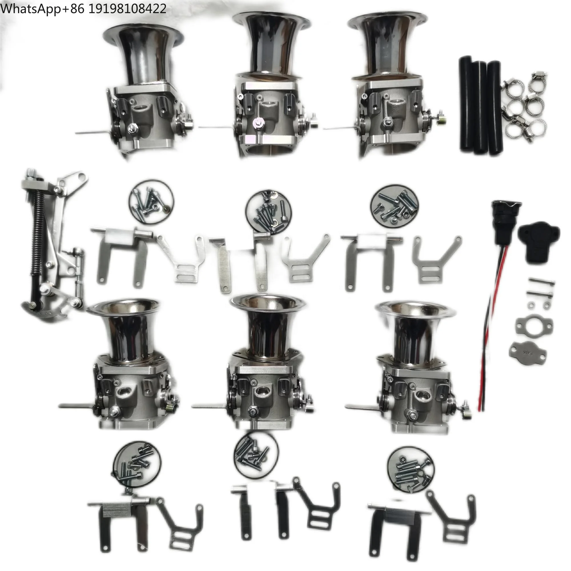 Six  FAJS THROTTLE BODY TZ6-40(42/45/48/50)-6 OBX THROTTLE BODY JENVEY THROTTLE BODY 40/42/45/48/50OBX With Tps air Horn Linkage