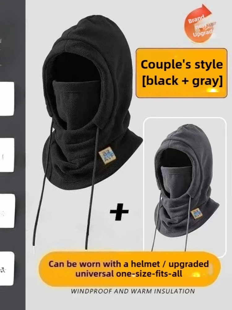 AliExpress NONE Winter Thermal Neck Warmer Outdoor Fleece Balaclava Scarf Skiing Face Mask Snood Hood Hat Windproof Keep Warm Cycling Cap