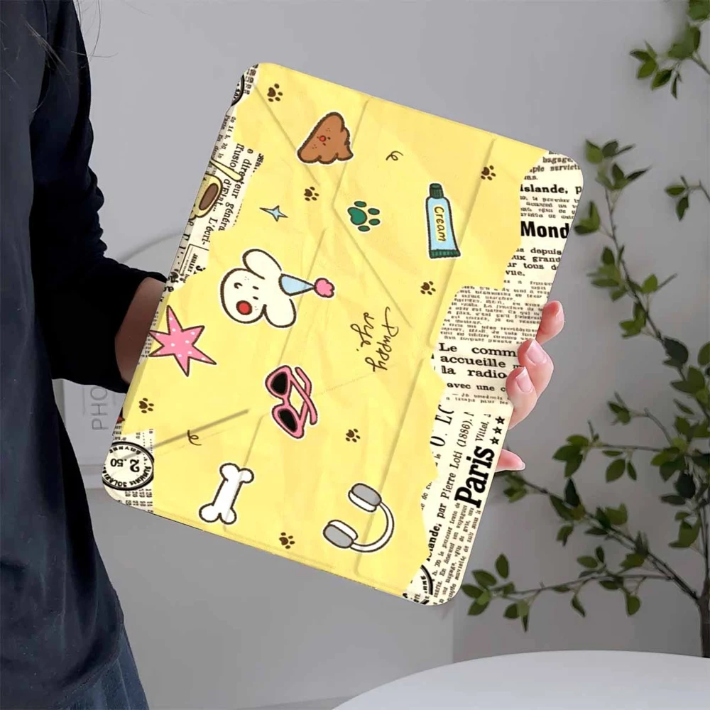 Yellow Party Stickers For Samsung Galaxy Tab A8 A9 A11 S6 S7 S8 S9 S10 FE Plus Lite Protective With Pen Slot Tablet Case
