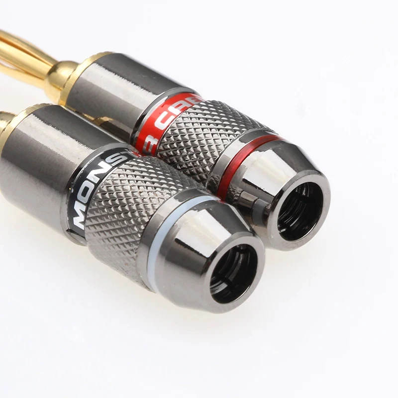 4mm Pure Copper Gold Plated Banana Plug Connector For Audio Video Speaker Adapter Cable Wire Amplifier Terminal Connectors Kit