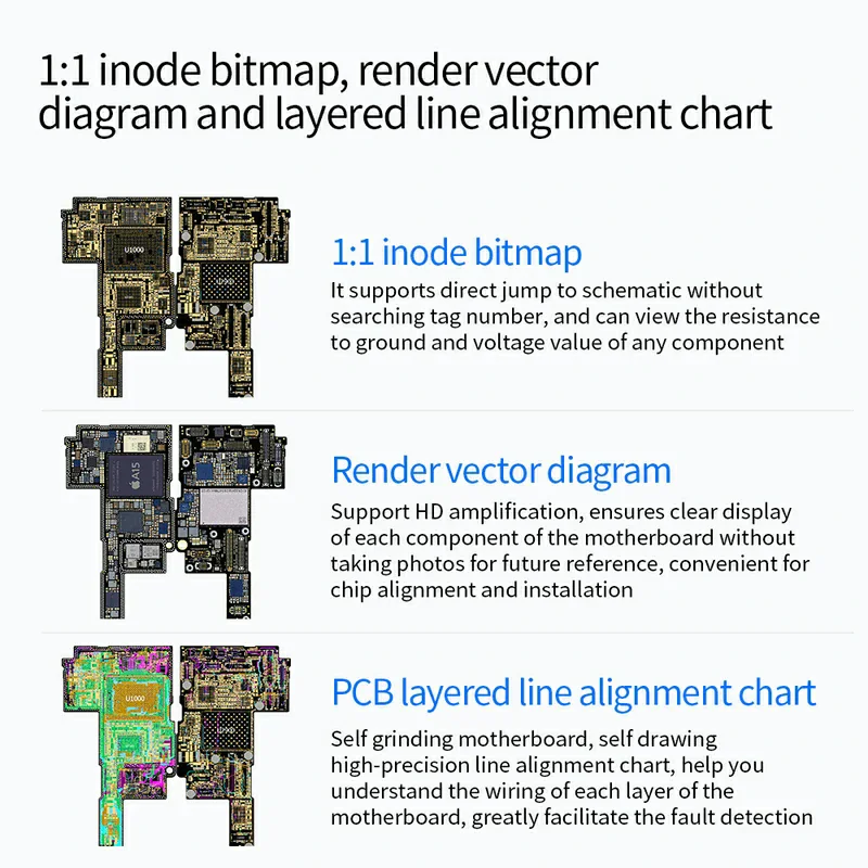 JC JCID VIP-Zeichenkarte für IP-Android-Tablet-Reparatur, intelligente MainBoard-Schaltung, Reparatur, Zeichnung, schematisches Diagramm, Bitmap