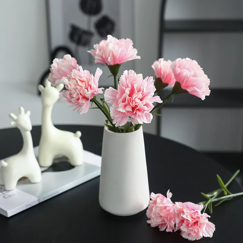 30 Stück/Set Künstliche Blumen, Nelken, Muttertagsgeschenk, Blumenstrauß, Seidenblumen für Heimdekoration, Nelken für Hochzeit, Party, Blumendekoration – Detail 1