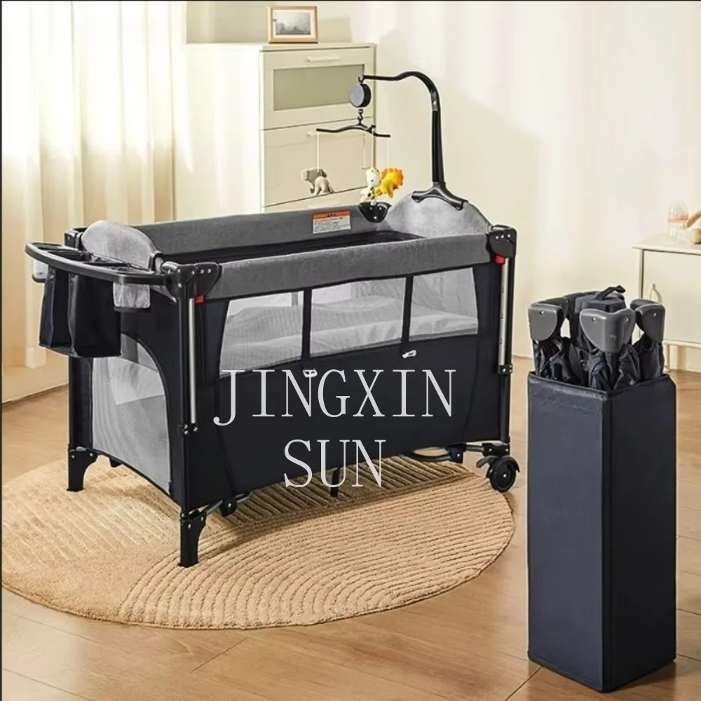 Cuna multifunción móvil barata, cuna portátil plegable, parque infantil, cama para bebés, cuna Playard