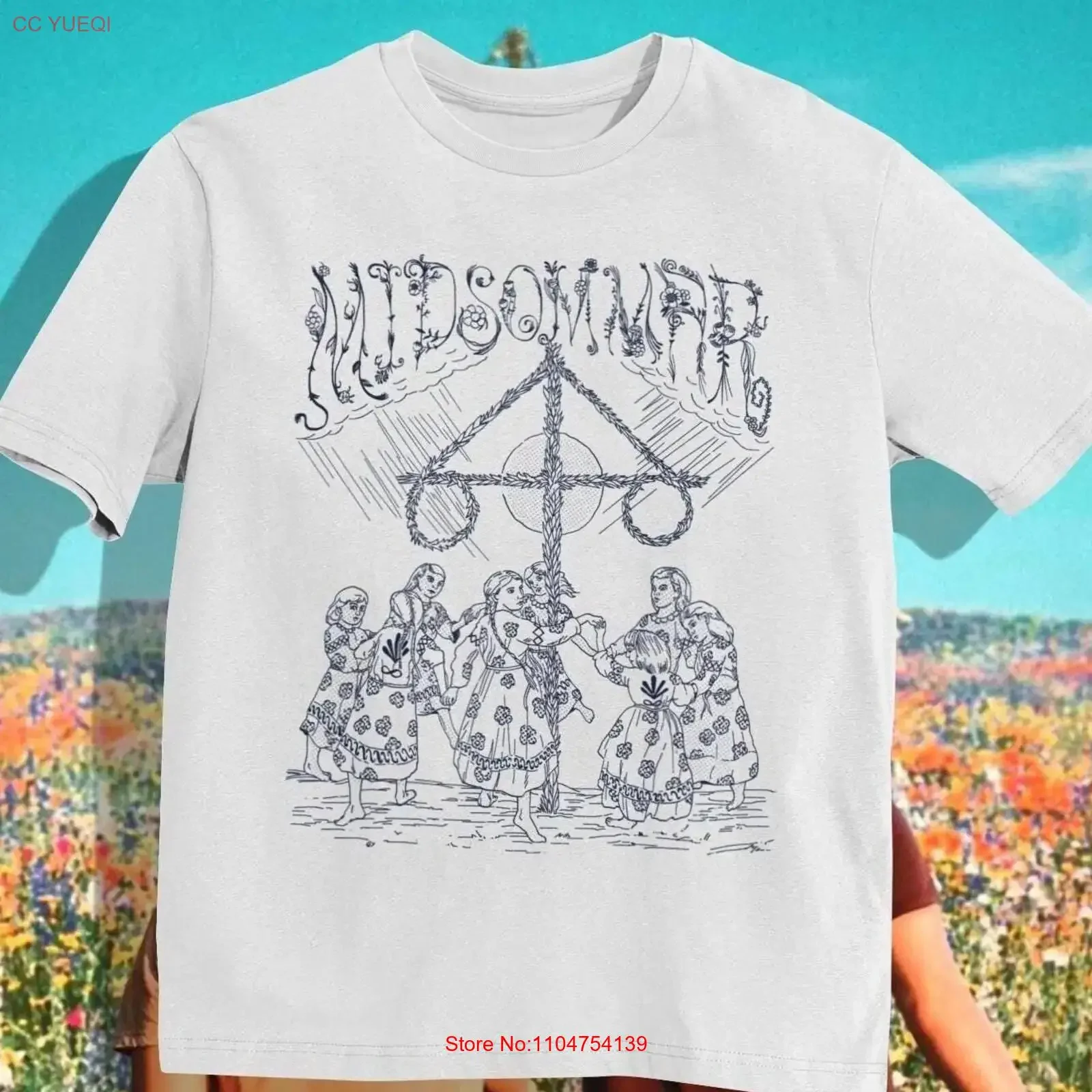 Midsommar Horror Movie T Shirt for Fans Him vintage Washed streetwear Top For Everyday Wear Comfortable Casual Soft fashion