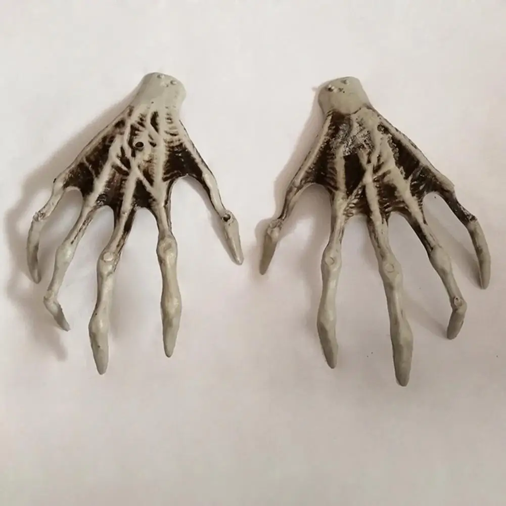 Halloween Skeleton Hands Scary Plastic Skeleton Human Hands Model Halloween Themed Skeleton Hand Party Home Decoration