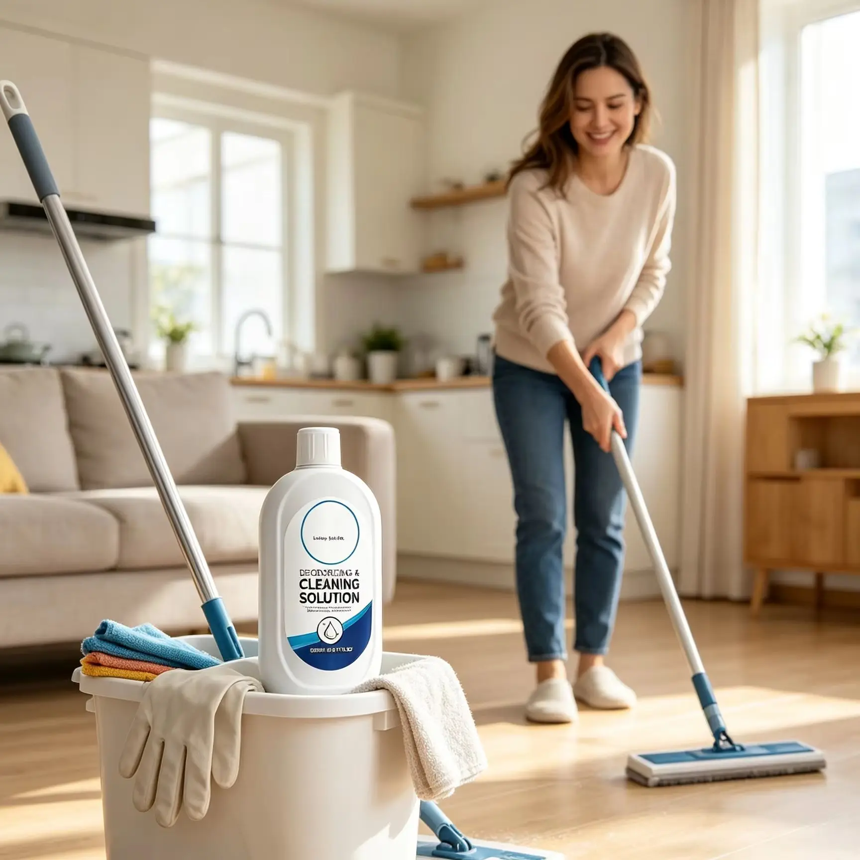 Jakehoe Tile Floor Cleaner Liquid Stain Remover Mops Floor Cleaning Floor Deodorizer Wood Floor Polish Tile Stain Cleaner 500ml