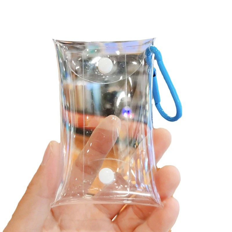 PVC Blind Box Cartoon Doll Change Transparent Key Bag Earphone Lipstick Small Accessories Storage Bag Buckle Baby Walking Bag