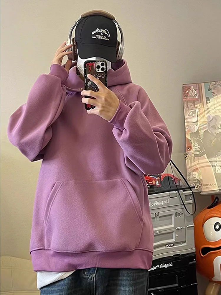 

American Sle Heavyweight 620g High Street Hoodie Men's Fce Lined Warm Hardwearing Oversize Top Casual Winter Jaet