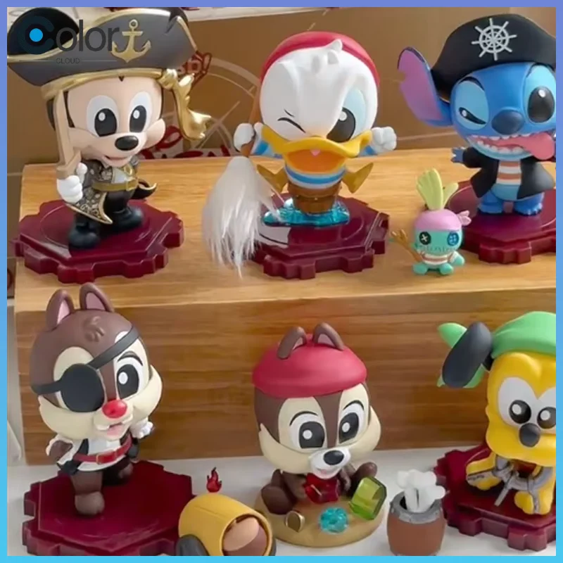

Мини-фигурка Disney с Микки Маусом и друзьями (пиратская версия), слепая коробка, серия Cosbi, оригинальные коллекционные игрушки, подарок для детей