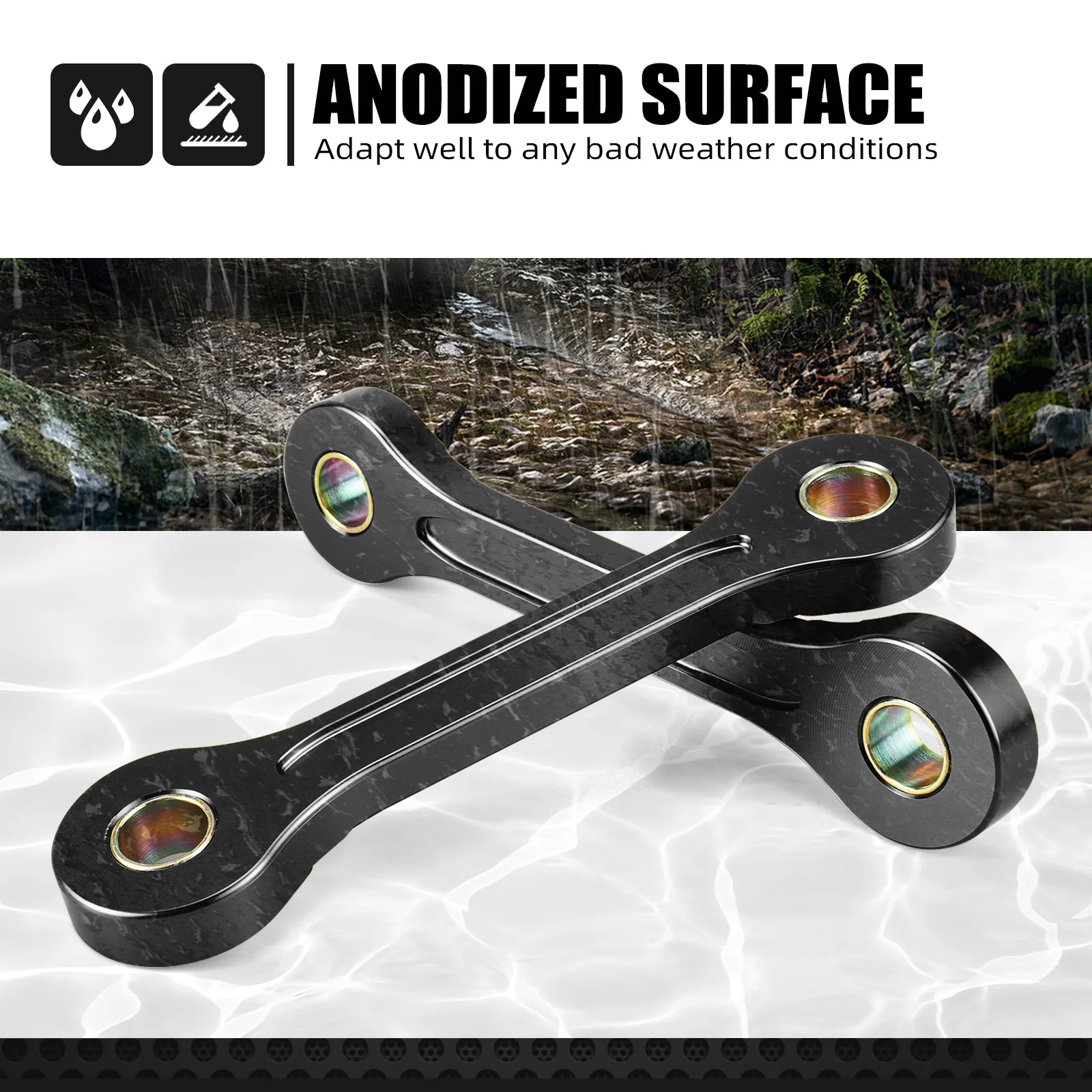 NICECNC Per Kawasaki KLX400 KLX 400 2000-2019 Per Suzuki DRZ400 DRZ400E DRZ400S DRZ400SM DR-Z 2000-2024 Kit di collegamenti di abbassamento