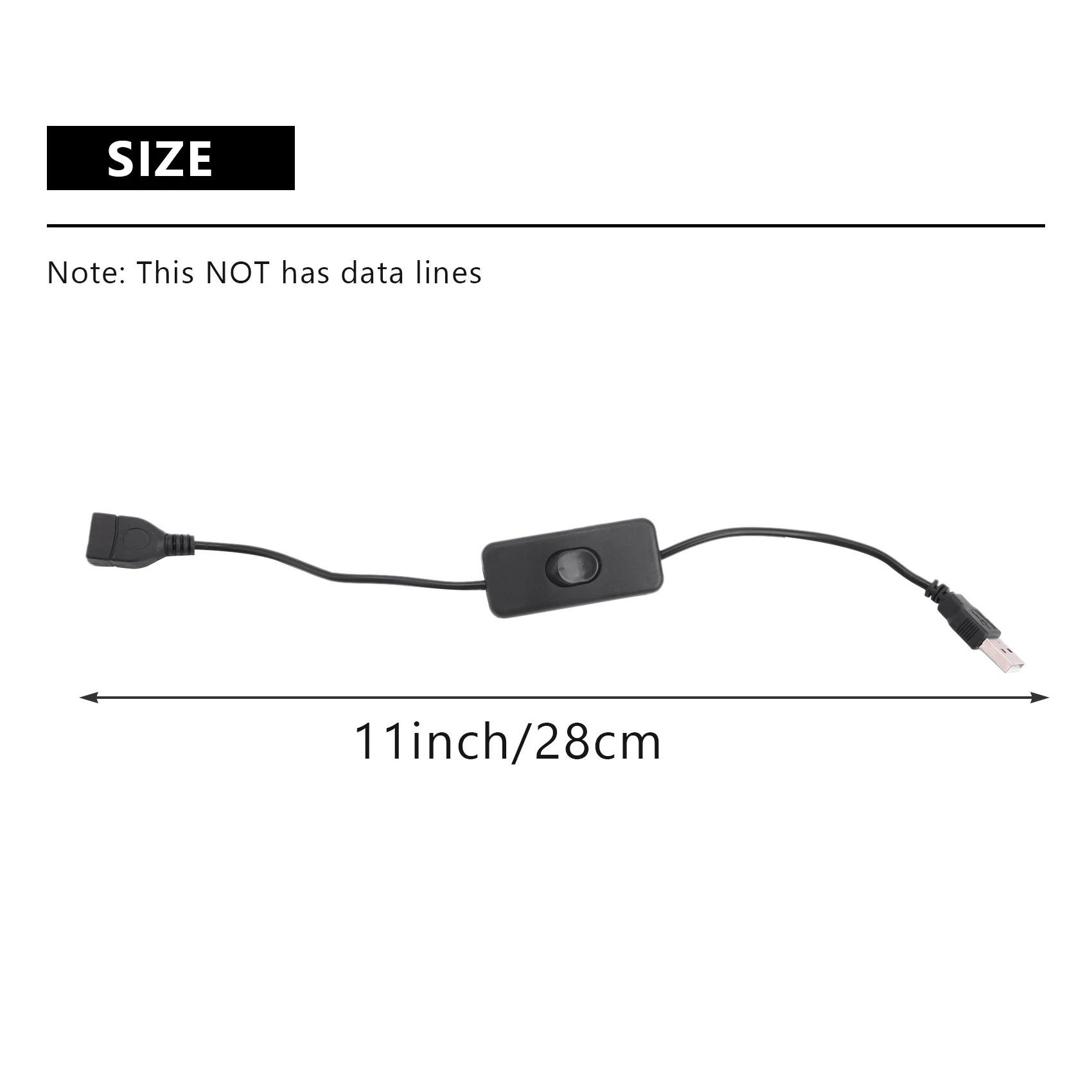 Fresh USB A Male To Female Extension Cable With Switch On / Off