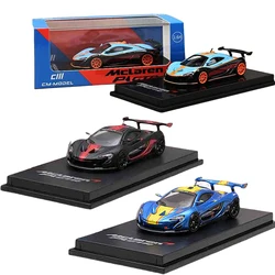 Diecast Car Model 1/64 Scale Mclaren P1 GTR Supercar Model Alloy Mclaren P1 Racing Vehicle Collectible Ornaments Toys for Boys