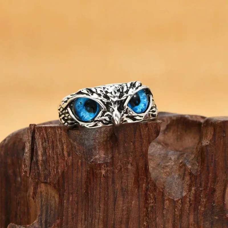 Vintage Devil Owl Eye Ring Novelty Decoration