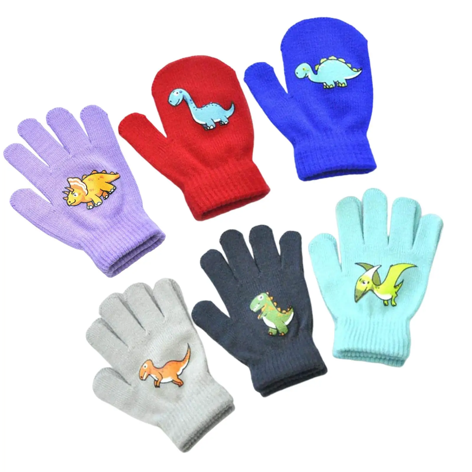 

12Pcs Warm Knitted Gloves Skiing Outdoor Sports Daily wearing Kids Gloves Winter