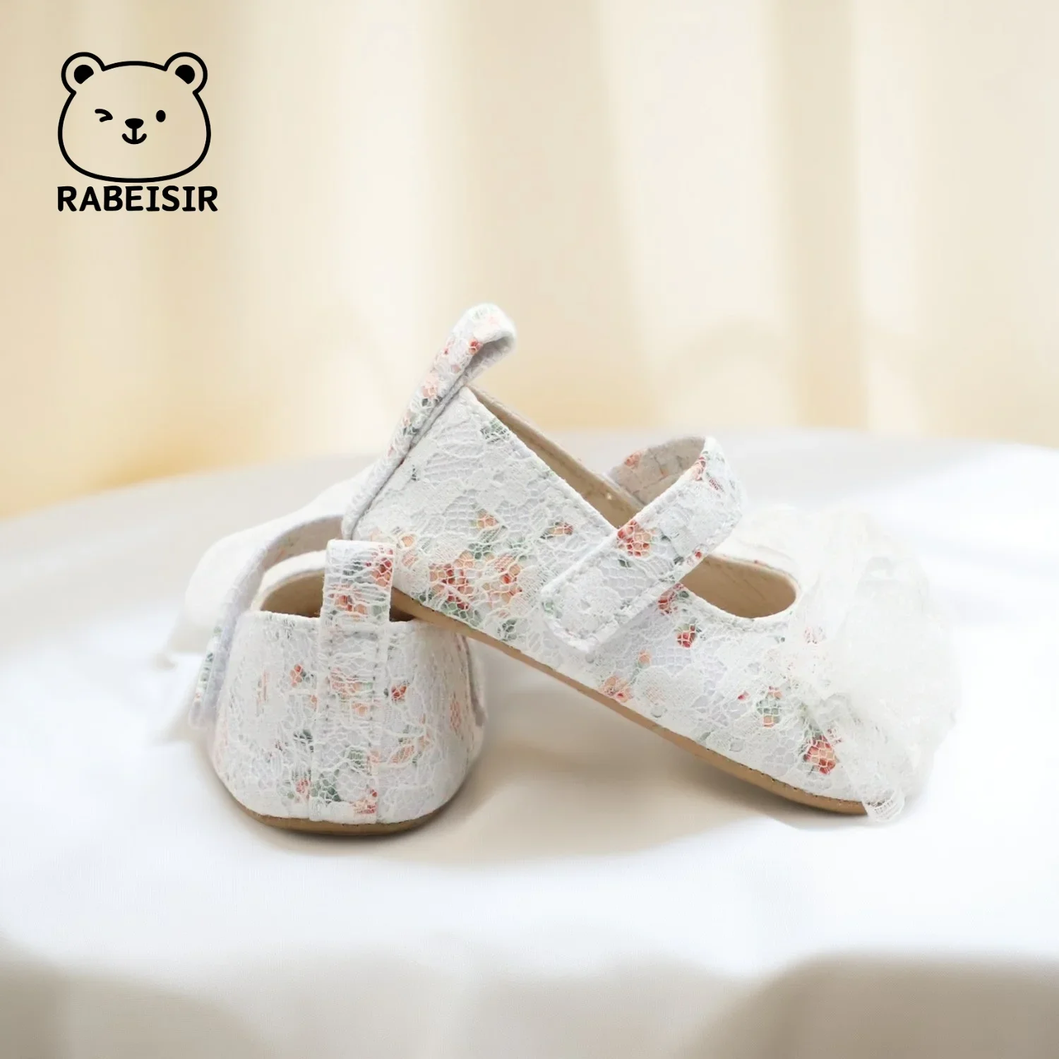 أحذية طفل رضيع صغيرة الأزهار الدانتيل طفلة لينة وحيد الربيع والخريف أحذية واحدة الصنادل الصيفية #2