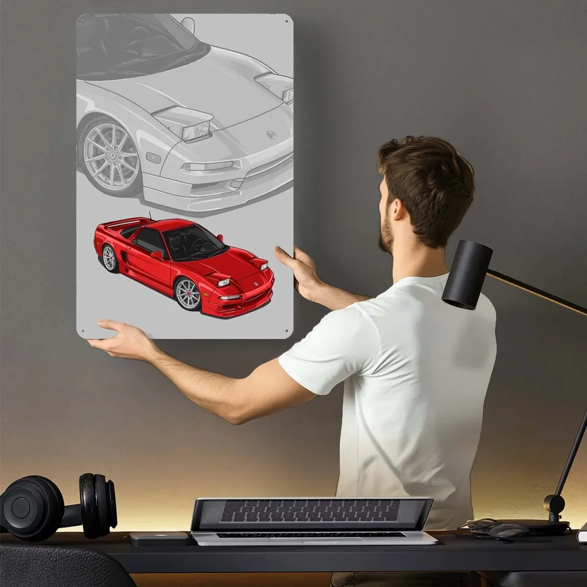 1993 Acura NSX Red Sign Car Poster Gaming Room Decoration Man Customized Retro Metal Tin Signs for Garage Wall Art Decoration