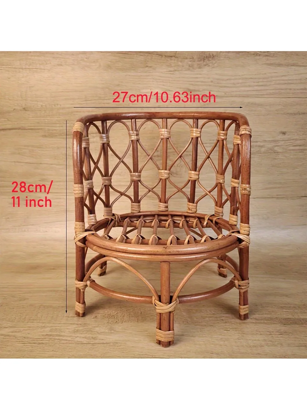 Baby Chair Newborn Photography Props Furniture Retro Bamboo Boy Wooden Bed Newborn Photo Posing Prop Basket Baby Crib Accessori