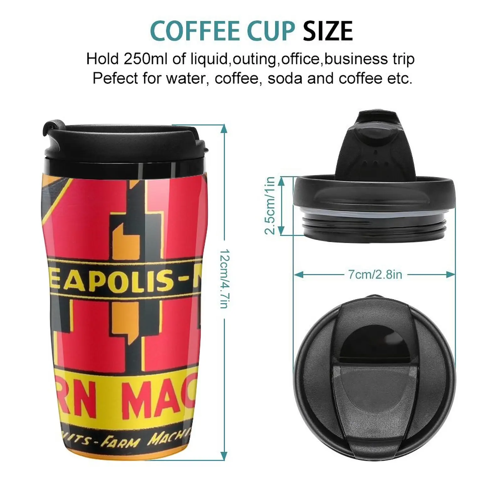 New Minneapolis Moline Modern Machinery Travel Coffee Mug Coffee Glasses Espresso Cup Thermal Cup For Coffee Cute Mugs