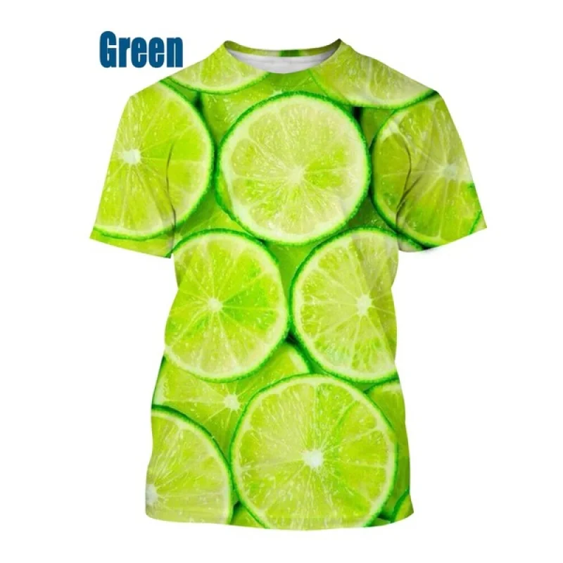 2022 The Fresh Fruits Food  3D All Over Print T Shirts Short Sleeve Funny Casual Hip Hop Shirts Top Tee Women Men