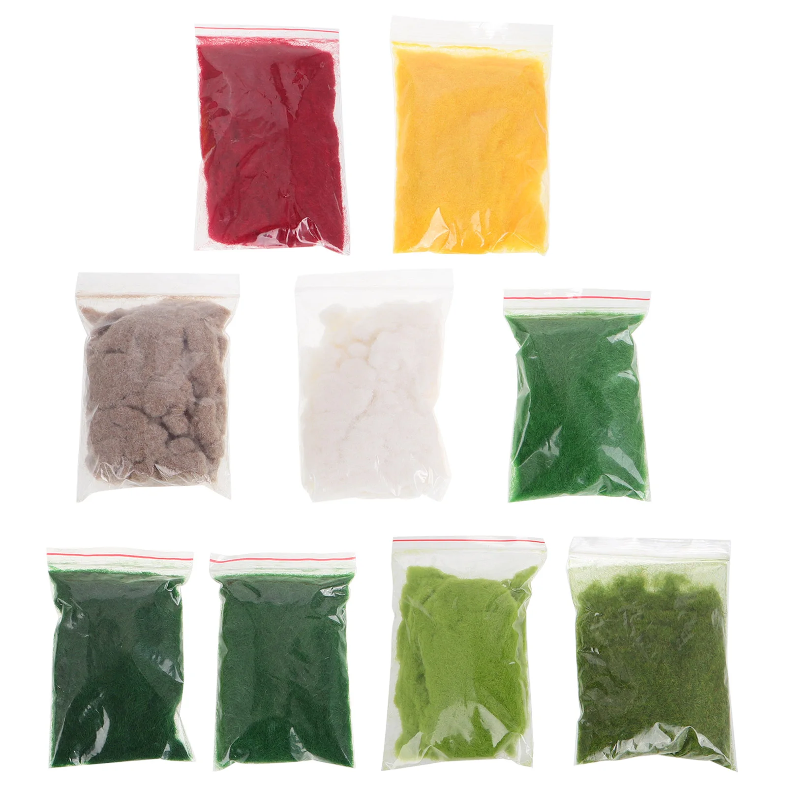 9 Pcs Simulated Lawn Grass Powder Mini Static Fake for Miniatures Scatter Supplies DIY