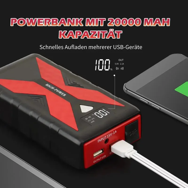 20000mAh 800A سيارة الانتقال كاتب قوة البنك X8 المحمولة بطارية السيارة 12 فولت الداعم شاحن بدء جهاز سيارة باستر ستارتي