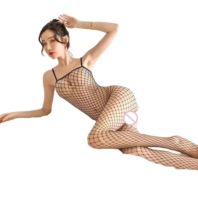 

Забавное нижнее белье, сетчатая одежда, Прозрачная форма, Женская рыболовная сеть, цельные шелковые чулки, цельные сетчатые носки, боди