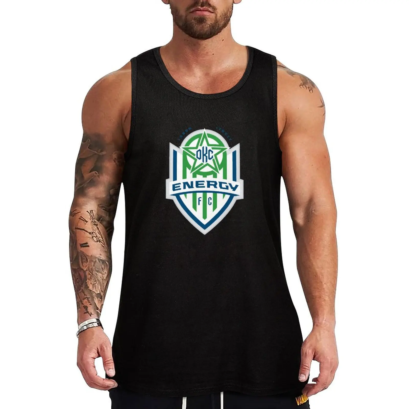 

Oklahoma Energy FC Logo1 Tank Top training weight vest tops T-shirt men