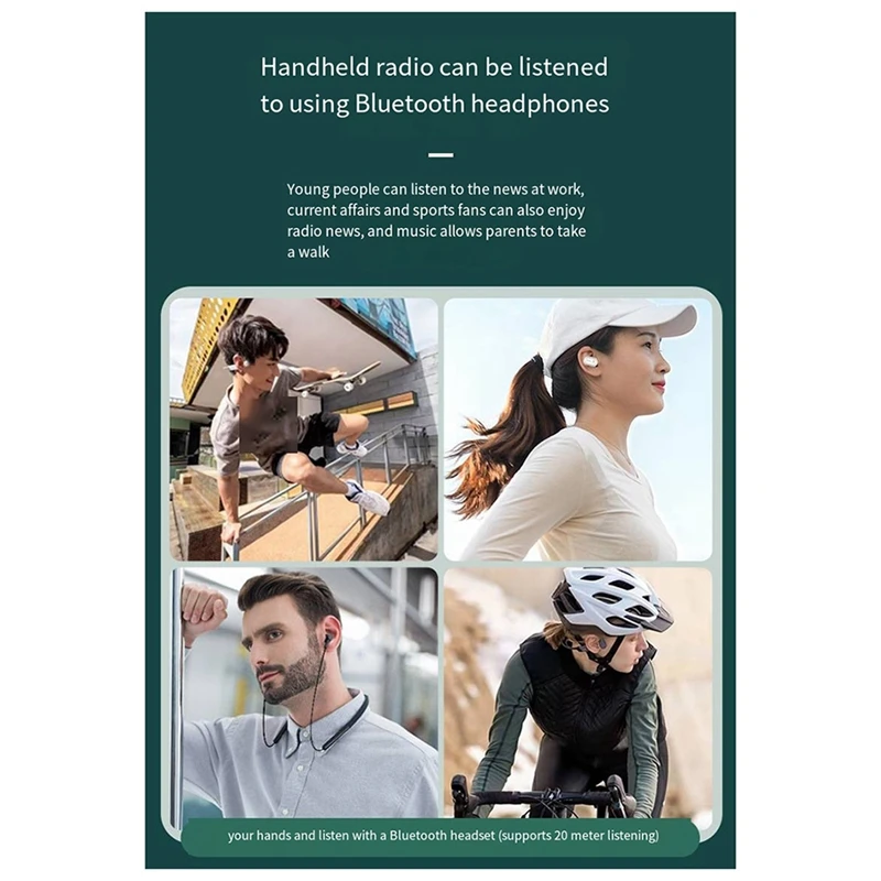 HRD205 Mini Portable High Sensitivity Bluetooth Transmitter Radio Stereo FM Rechargeable Elderly Radio